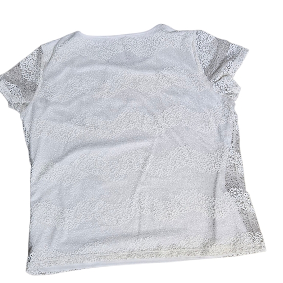 Calvin Klein Elegant White Lace Women's Top Size XL - Picture 2 of 4